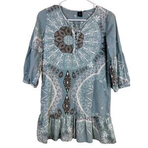 Gap Kids Girls Sz: XL Corduroy Blue 100% Cotton Long Sleeve Ruffle Bottom Dress